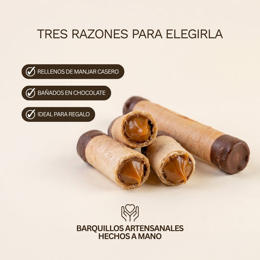 Torta de barquillos con Manjar - 35 unidades