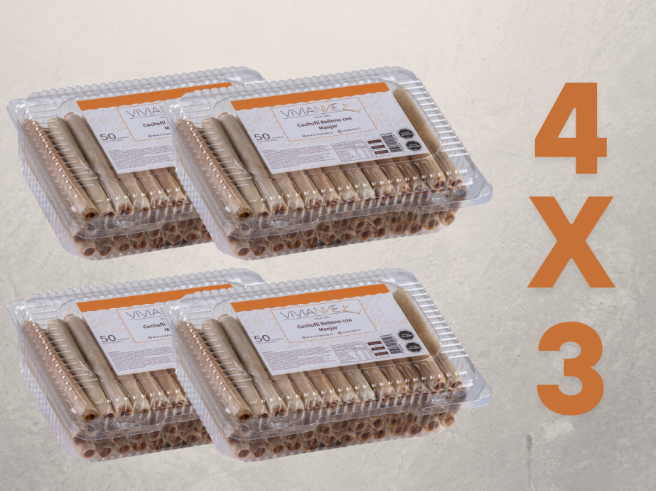Pack 4x3 Cuchuflís Tradicionales 🎁 – ¡Llévate 4 bandejas de 50 unidades al precio de 3!