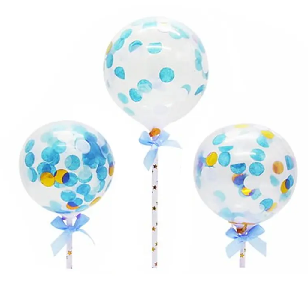 Topper de globos azul (3 unidades) 🎈💙
