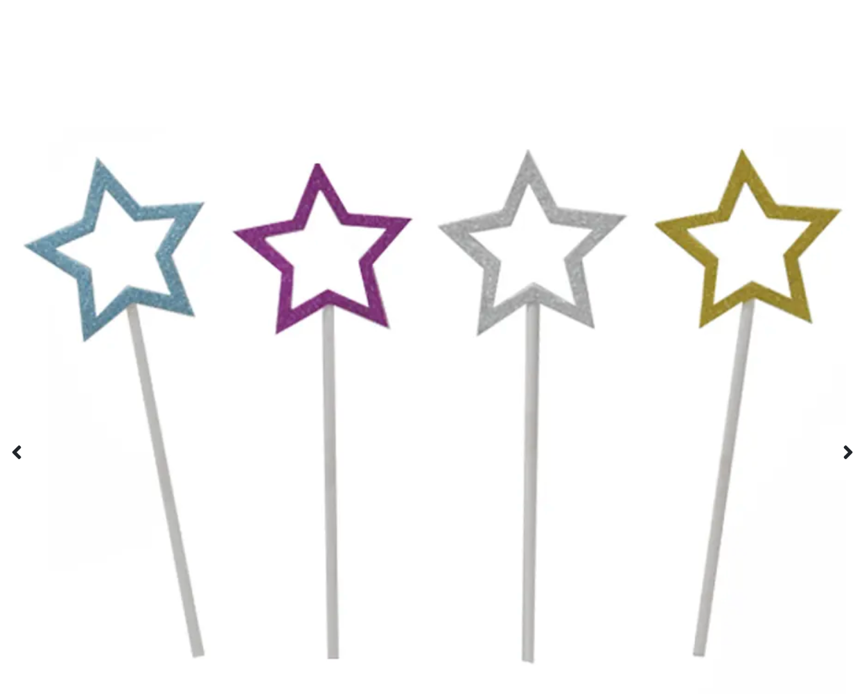 Topper para torta de estrellas (6 unidades - colores surtidos) ⭐🌈