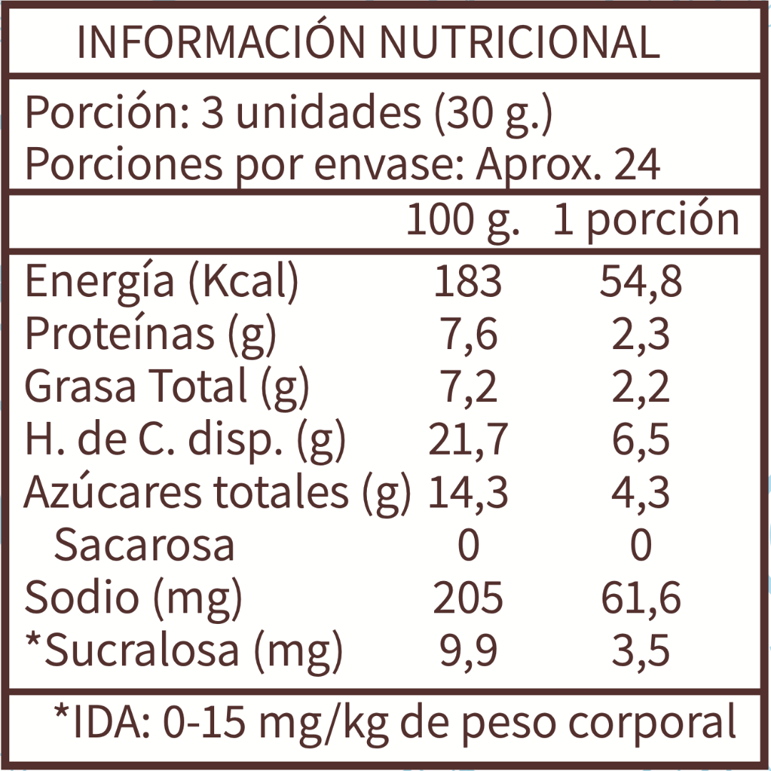 Cuchuflies sin azúcar añadida 20 unidades