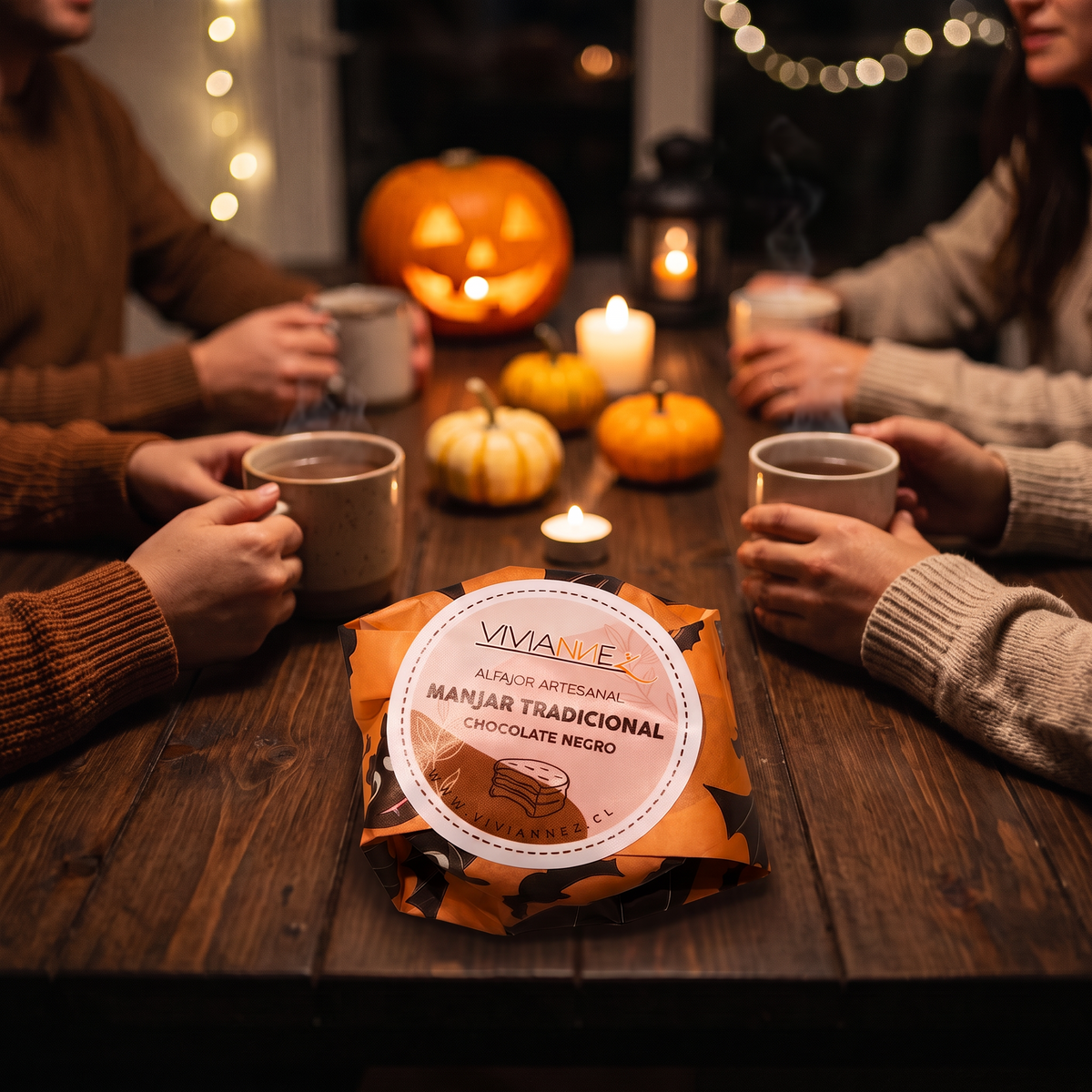 Alfajor Halloween en mesa de celebración