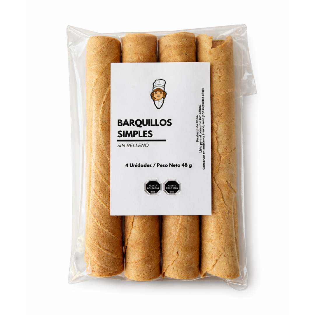 Barquillos Simples - 4 unidades