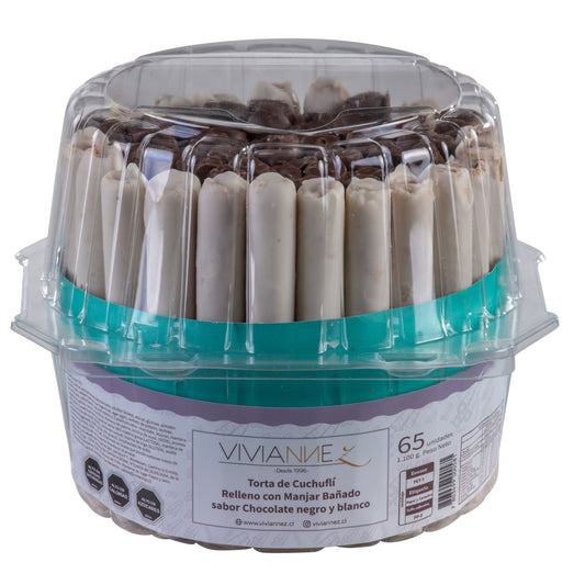 Torta blanco y negro 60 unidades