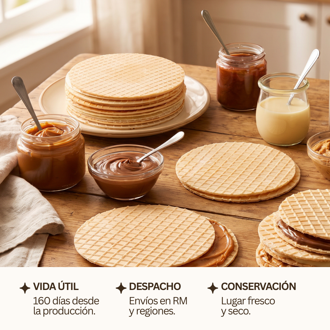 Obleas tradicionales - 20 unidades