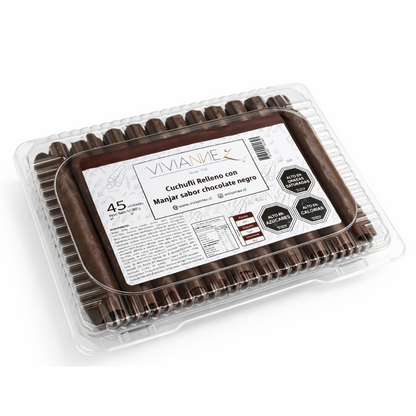 Cuchuflís con Manjar sabor Chocolate Negro – 45 unidades