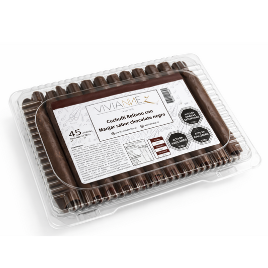 Cuchuflís con Manjar sabor Chocolate Negro – 45 unidades