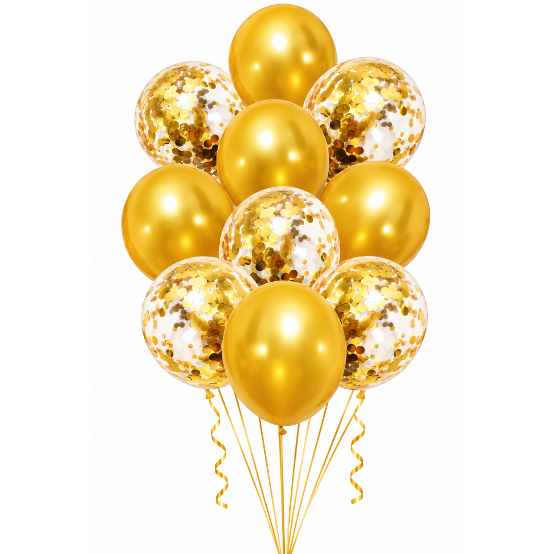 Globos Set Dorado 10 unidades