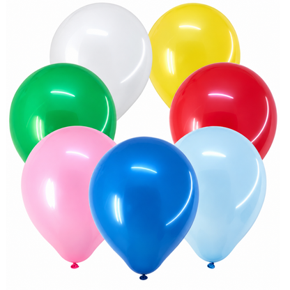 Globos Multicolor Liso - 25 Unidades