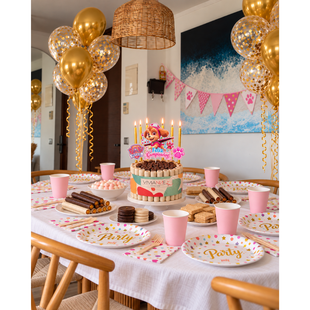 Platos Golden Party 18 cm - 6 Unidades