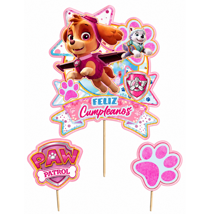 Topper 3D Skye Paw Patrol (Adorno para Torta)