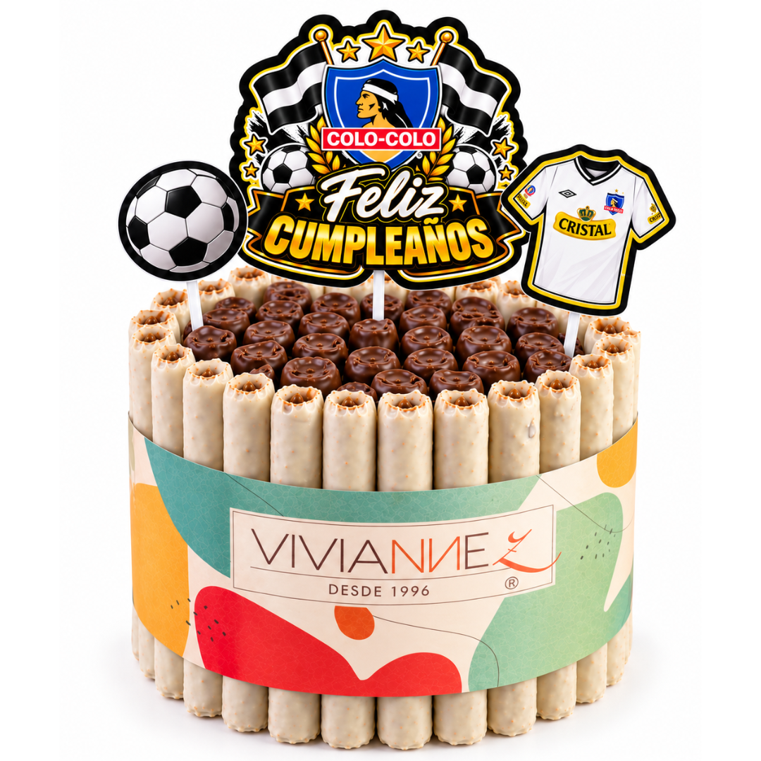Topper Colo-Colo Feliz Cumpleaños - Surtido (Adorno para Torta)