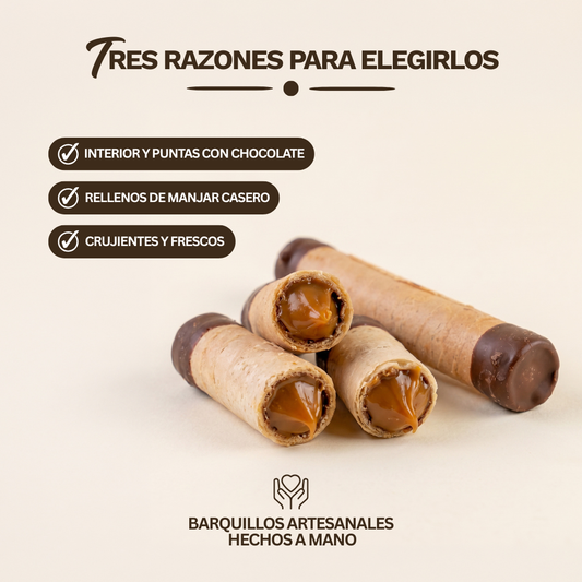 Torta de barquillos con Manjar - 35 unidades