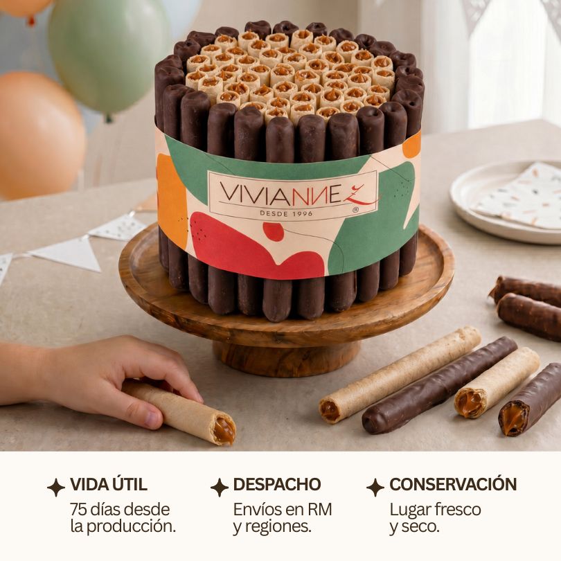 Torta de cuchuflís mixta - 65 unidades