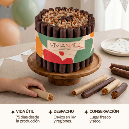 Torta de cuchuflís mixta - 65 unidades