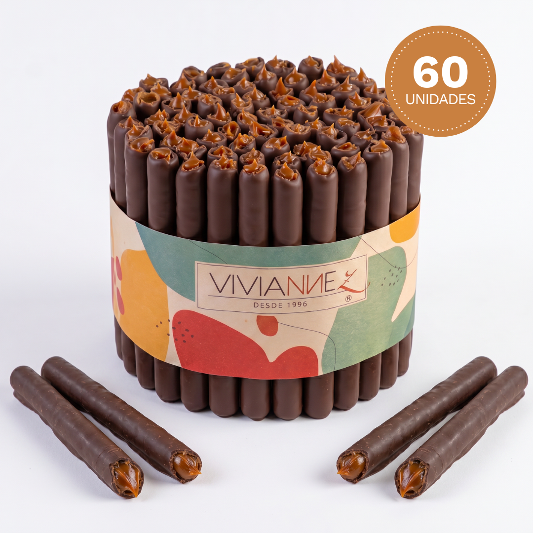 Torta de cuchuflís chocolate negro - 60 unidades
