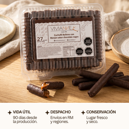 Cuchuflís de chocolate negro - 27 unidades
