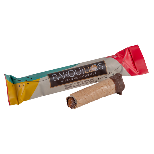 Barquillo relleno con manjar