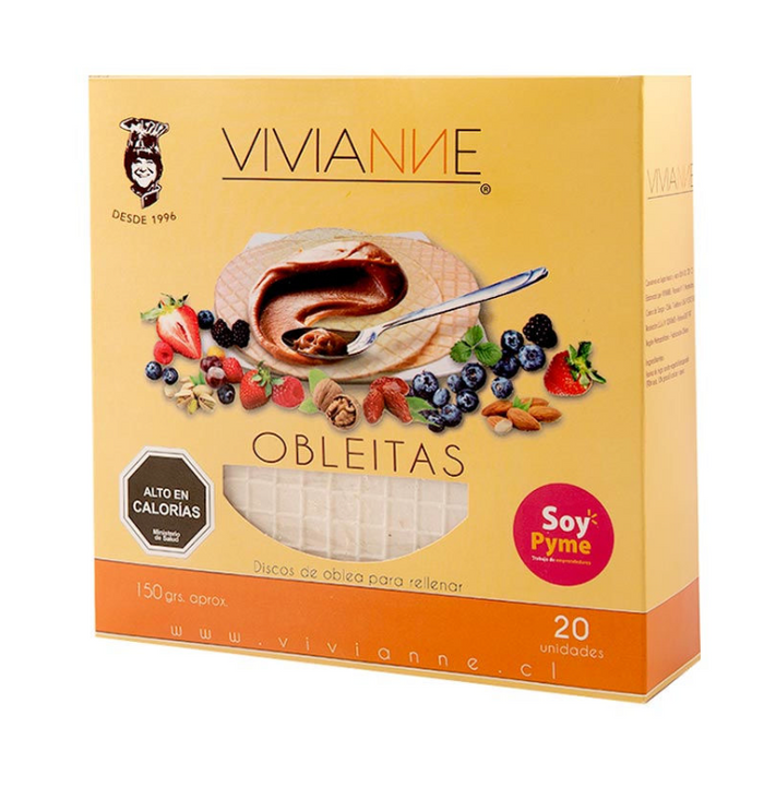 Obleas tradicionales - 20 unidades