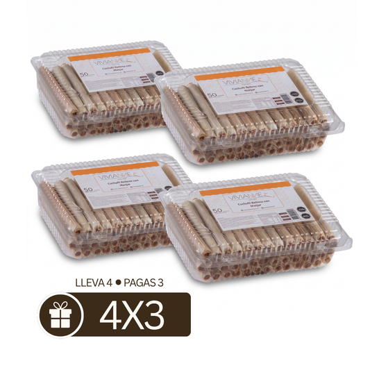 Pack 4x3 cuchuflís tradicionales - 4 bandejas de 50 unidades