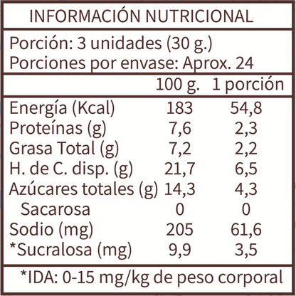 Torta de cuchuflies sin azúcar 70 unidades