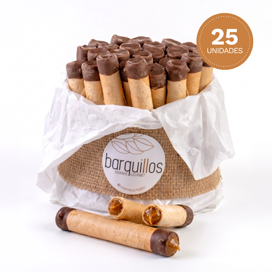 Torta de barquillos con Manjar - 25 unidades