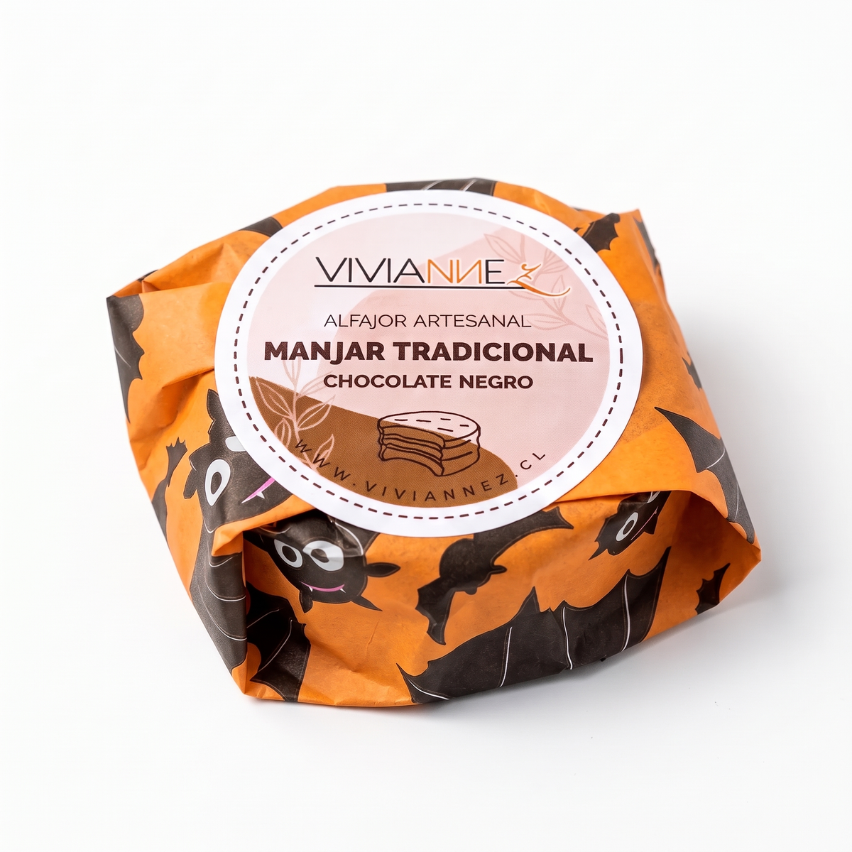 Alfajor chocolate negro Halloween Vivianne Z
