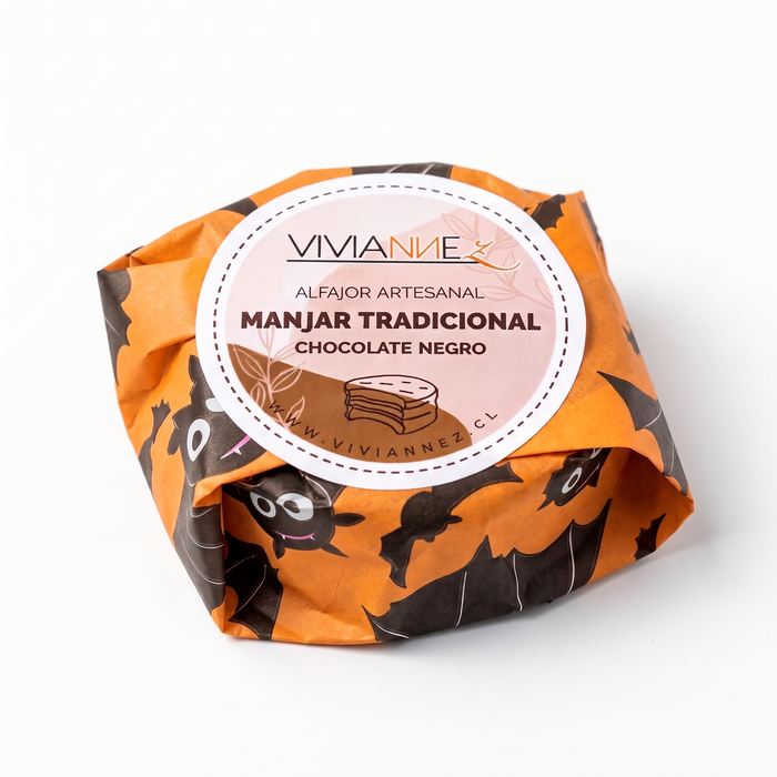 Alfajor chocolate negro Halloween Vivianne Z