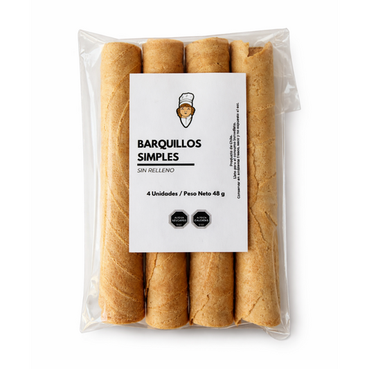 Barquillos Simples - 4 unidades