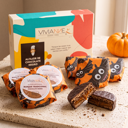 Caja de alfajores Halloween para regalar