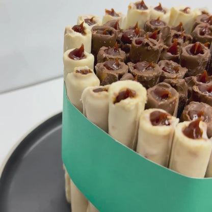 Torta blanco y negro 60 unidades